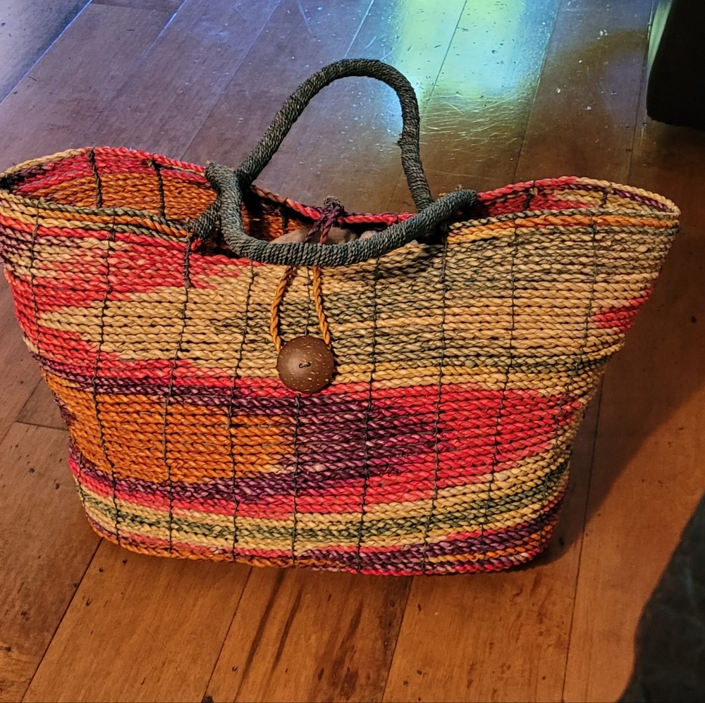 Woven Beach Tote Bag